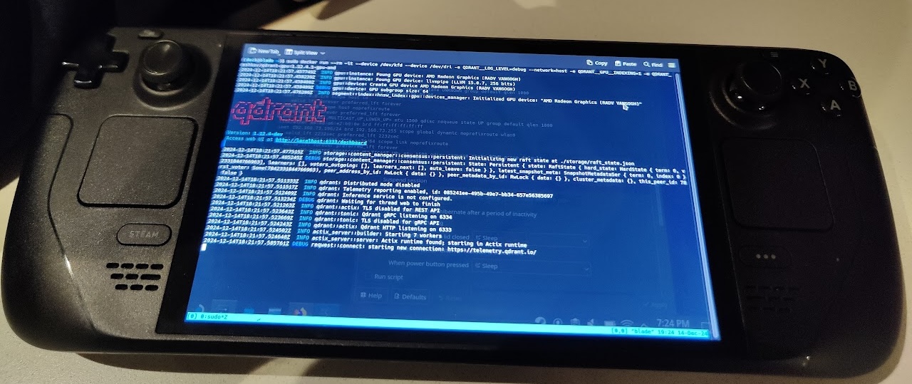 Qdrant on SteamDeck