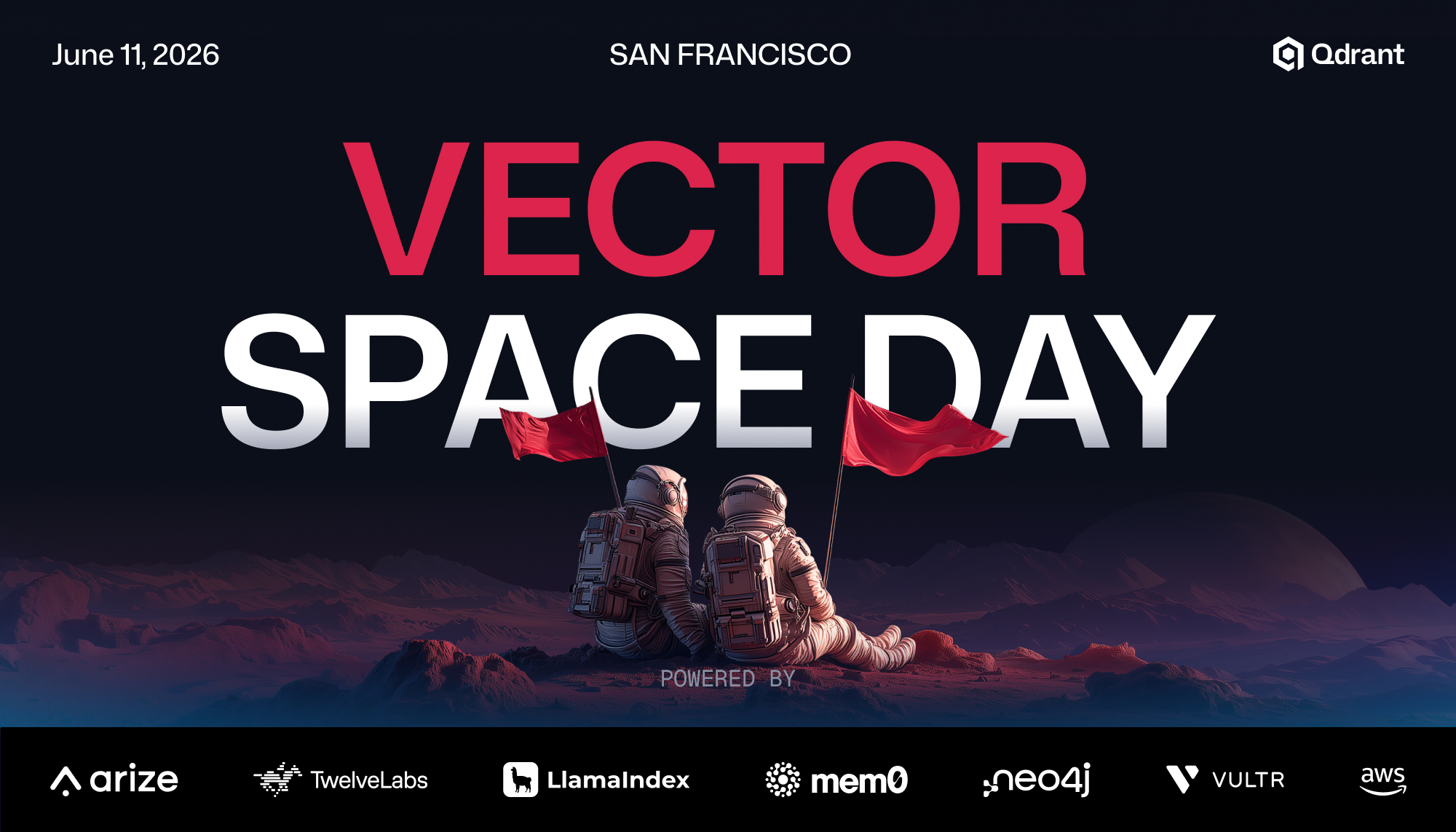 宣布2026年旧金山向量空间日