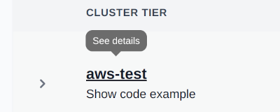 Select a cluster