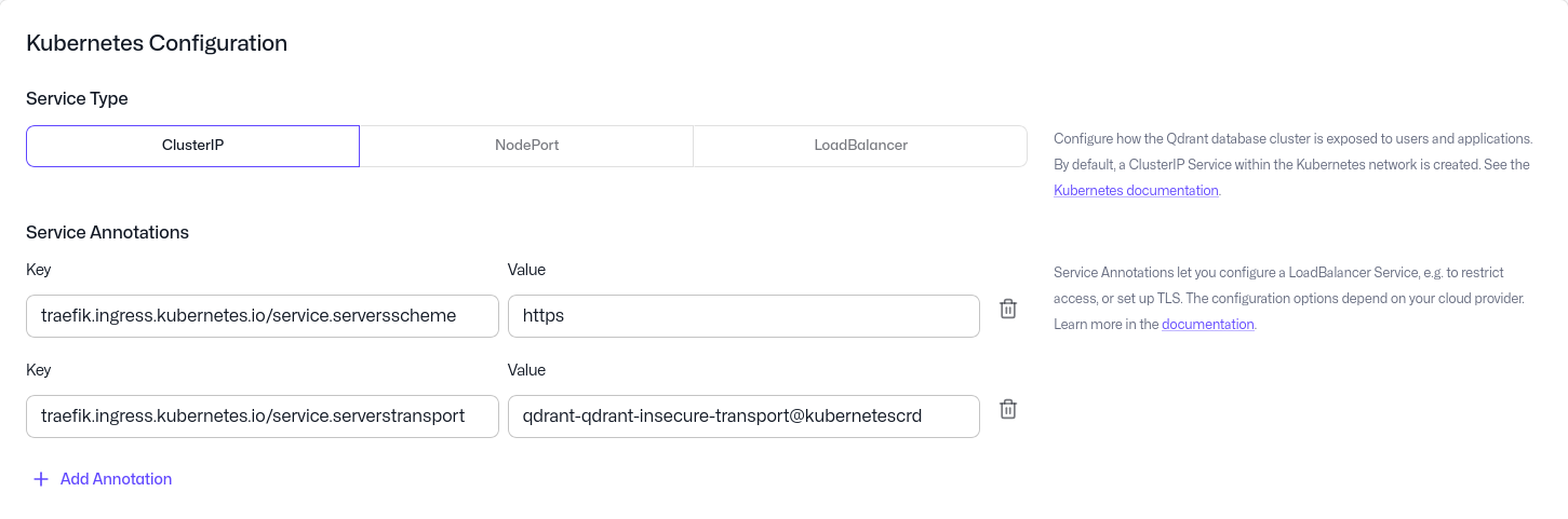 Traefik-related service annotations