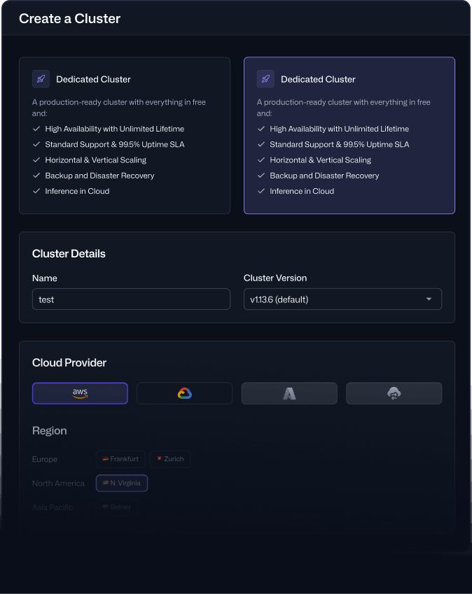 Create a Cluster